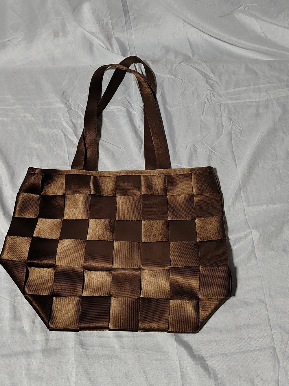 Rare Vintage Woven Designer Seatbelt Tote Bag